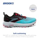 Brooks 1203921B487 Cascadia 17 Donna, Bluefish/Black/Diva Pink EU 37.5 - 2