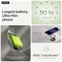 Motorola edge 70 PANTONE Bronze Green 6.67" 1.5K Super HD display · 5.99 mm ultrathin design · 4800 mAh silicon-carbon battery · triple 50 MP AI camera · Snapdragon 7 Gen 4 with Co2 offset - 4