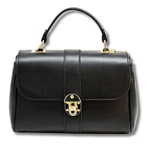 Générique Borsa in pelle italiana donna artigianale — Pelle pieno fiore di alta qualità con tracolla rimovibile, stile chic strutturato firma — Borsa di lusso durevole | Linea Firenze