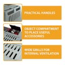 Ferplast Dog Carrier for Car ATLAS CAR 100 SCENIC Car Dog Crate, Wide ventilation grills, Dog Car Seat, Hygienic draining mat included, 100 x 60 x h 66 cm Grey - 4