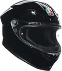AGV - K6 S E2206 MPLK, Casco Moto Integrale Stradale Racing in Fibra Carboaramidica, Leggero, Aerodinamico, Visiera Panoramica Antigraffio, Interni Rimovibili, Predisposizione Pinlock, Nero, M - 1
