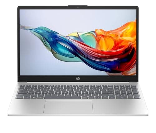 HP Laptop 15-fc0022sl, PC Portatile 15", Display FHD, Notebook, (AMD Ryzen 7 7730U, RAM 16GB, SSD 512GB, Windows 11), Computer Portatile, Uso quotidiano, Tastiera Italiana, QWERTY, Argento