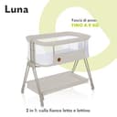 lionelo LUNA lettino portatile con materasso, co-sleeping, da neonato a 9kg, altezza e inclinazione regolabili, 4 ruote con blocco, fissaggio al letto dei genitori, arioso lettino da affiancare - 2