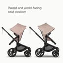 Bugaboo Fox 5 Renew All-Terrain Stroller, 2-in-1 Baby Pushchair, Full Suspension, Easy Fold, Extendable Toddler Seat, One-Handed Manoeuvrability, Black Chassis and Desert Taupe Melange Canopy - 6