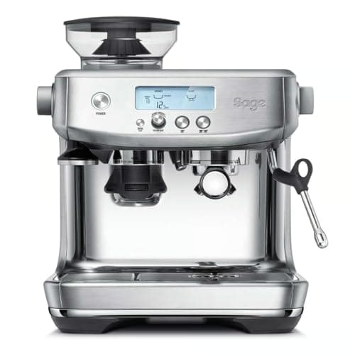 Sage - The Barista Pro - Macchina Caffè in Grani con Macinacaffè a 30 Impostazioni, Pompa a 15 Bar, Riscaldamento ThermoJet in 3 Secondi e Schiumatura Manuale del Latte - Acciaio Inox Spazzolato