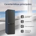 CHiQ FBM157L42 - Frigorífico Combi independiente 157L, 144 cm de alto, 47 cm de ancho, Compresor con 12 años de garantía, Tecnología Low Frost,39 dB, Puerta reversible, Diseño delgado en negro - 3