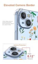 ESONG Transparente Funda Para Realme GT Neo6/GT Neo6Se/GT6/GT 6T,Carcasa Ultrafina Bumper Antigolpes Protección Cover Para Niñas,Delgada Suave Tpu Silicona Original Bonito Case estampado floral - 4