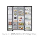 Samsung RS90F67BETEF Side-by-Side Kühl-Gefrierkombination, AI Kühlschrank mit Gefrierfach, 178 cm, 614 l, Eis-/Wasserspender mit Tank, Family Hub, AI Energy Mode & Voice Control, Edelstahl Look - 3