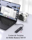 LENTION Hub USB C HDMI 4K@60Hz, PD 100W, Lector de Tarjetas SD/TF, USB 3.0 & 2.0, Adaptador USB C 7 en 1 para MacBook Pro 2025-2016, Nuevo Mac Air, Surface, iPhone 17 Plus Pro MAX y Más (Negro) - 3