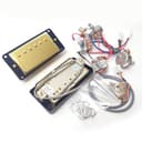 ProBucker Alnico - Juego de 2 pastillas Humbucker para pastillas Gibson Les Paul, pastillas de cuello y puente con terminales de conexión rápida de 2 conductores, arnés de cableado 2V2T, actualización - 7