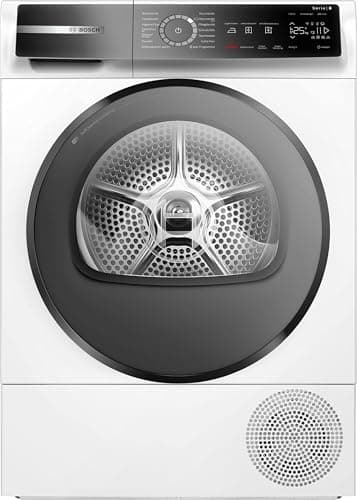 BOSCH Series 8 WQB235B40 Heat Pump Tumble Dryer, 8 kg Capacity, AutoDry, SmartDry, Home Connect, Anti Vibration Design, Sensitive Drying System, White, 60 cm