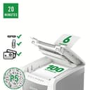 Leitz IQ Autofeed Small Office Micro Cut Paper Shredder P5, Automatic, 100 sheet, 34 Litre Bin Capacity, White, 80120000 - 3