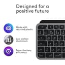 Logitech MX Keys S for Mac, Wireless Keyboard, Fluid, Precise Laptop-Like Typing, Programmable Keys, Backlit, Bluetooth USB C Rechargeable for MacBook Pro, Macbook Air, iMac, iPad, QWERTY UK - Grey - 5