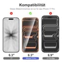 NEW'C 2 X Panzer Schutz Glas für iPhone 17 Pro (6,3 Zoll) und 2 X Kamera Panzer Schutz Glas Kameraschutz für iPhone 17 Pro (6,3 Zoll) -Einfaches Installationswerkzeug enthalten- kratzfest - 2