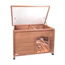 AqpetFriends Baita Cuccia in Legno da Esterno per Cani con Tetto Apribile e Tende Termiche incluse, Large 116x79x85h - 6