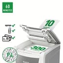 Leitz IQ Autofeed Destructora de Papel de Corte Transversal P4 para Oficinas Pequeñas, Automática, 300 Hojas, Papelera de 60 Litros, Blanca, 80150000 - 3
