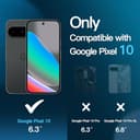 JETech Protector Pantalla para Google Pixel 10 con Protector Lente Cámara, Compatible con Desbloqueo por Huella Dactilar, Cristal Vidrio Templado, HD Claro, 2 Paquetes Cada Uno - 2