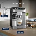 De'Longhi ECAM322.70.SB Magnifica Plus Automatic Coffee Machine with LatteCrema Hot, Bean to Cup Espresso Machine with 18 One-Touch Recipes, Full-Touch Control Panel, 1450W, Silver/Black - 7