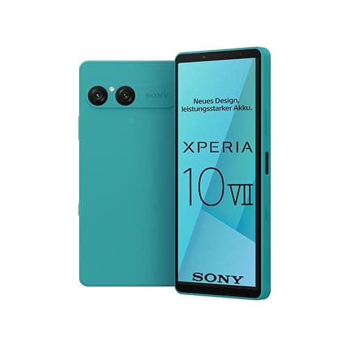 Sony Xperia 10 VII - 6,1" 19,5:9 OLED mit 120 Hz, Lange Akkulaufzeit - 5.000 mAh Akku, DREI Brennweiten, 3,5mm Audio, Android 15, IP65/68, Dual SIM hybrid, Türkis