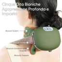Vokot Massaggiatore Cervicale Schiena Spalle e Collo con manine, Massaggio 4D Shiatsu Per sollievo muscolare e rilassamento, senza fili ricaricabile - 4