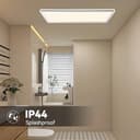 ONDTA Plafón LED Techo 22W 58x20cm 2700K-6500K Regulable Lampara Techo, Moderna Rectangular lámpara de techo con mando a distancia, Panel LED ultrafino IP44 para Dormitorio Cocina Baño Balcón Pasillo - 6