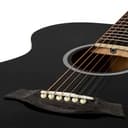 TIGER ACG2-BK Chitarra acustica full size 4/4 con corde in acciaio per principianti - La confezione include custodia, tracolla, piastra antigraffio e corde di ricambio - Nero - 4