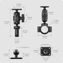 TUSITA Motorcycle Mount Compatible with Garmin Montana, Zumo XT GPS - Rail Base - 3