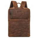 STILORD 'Noé' Mochila Elegante para Ordenador de 14 Pulgadas Mochilas de Cuero para Negocios Hombre Mujer Backpack de Trabajo Cuero Genuino, Color:avani - marrón - 1