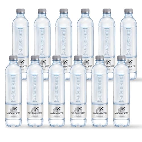 Acqua San Benedetto Mini Tower Naturale 50cl x 24 | Acqua Minerale Naturale Mini Tower Icon Fonte Benedicta | Confezione da 24 Bottiglie di PET da 500ml