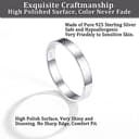 Bestyle Ring Damen 925 Sterling Silber Verlobungsring Ringbreite 3mm Größe 52 Hochzeitsringe Eheringe Verlobungsring Trauringe Ewigkeitsring - 4