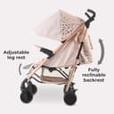 My Babiie MB51 Stroller – from Birth to 4 Years (22kg), Lightweight, Umbrella Fold, Travel Buggy for Toddlers, Pushchair Includes Footmuff, Cup Holder, Rain Cover - Pink Leopard - 7