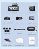 AZDOME M550 MAX 4K 3 Canali Dash Cam, 4K+1080P+2.5K Telecamera per Auto, WiFi GPS, Dash Cam Auto IPS 3.19" con Scheda SD 64G - 8