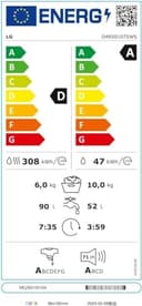 LG AI DD D4R5010TSWS Lavasciuga 10 / 6kg Serie R5 Classe A-10%/D, Lavatrice e Asciugatrice Insieme, 1400 giri, TurboWash360, Steam, Eco Hybrid, Allergy Care, Motore Inverter Direct Drive, Bianca - 22