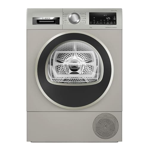 Bosch Secadora con Bomba de Calor, 9 kg, Serie 6, AutoDry, Display LED, Acero Mate, WQG2450XES
