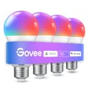 Govee Smart Glühbirne E27, WLAN LED Lampe RGBWW kompatibel mit Matter, Alexa und Google Assistant, dimmbare mit 16 Millionen DIY-Farben, 800LM, 54 Szenen, Smart Home Alexa Zubehör, 4 Stück - 1