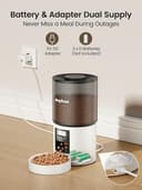 Distributore Automatico Cibo Gatti 4L Dispenser Crocchette Gatto Con Timer Programmabile e 10S Registrazione Distributore Cibo Gatti 1-6 Pasti al Giorno per Animali di Piccola e Media Taglia - 4