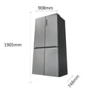 Haier Cube 90 Serie 5 Frigorifero Multidoor 4 Porte 643 L, Total No Frost, Air Surround, T-ABT Antibatterico, Inverter, Display Touch, Classe E, 190.5x74.8x90.8 cm, Inox, HCR5919ENMM - 4