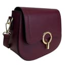 Modarno Borsetta donna a tracolla in vera pelle, elegante e funzionale borsetta 23x8x19 (Bordeaux) - 2
