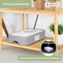 Mobiclinic® Pets, Arenero Gatos Cubierto, Cajón extraíble, Incluye Pala, Catbox, Doble Entrada Frontal y Superior con Tapa, Rejilla, Estética Elegante, Estructura Desmontable - 8