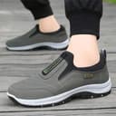 Generisch Scarpe da ginnastica da uomo, con suola spessa, antiscivolo, comode, da jogging, tinta unita, alla moda, traspiranti, per attività all'aria aperta, corsa, allenamento, sport, 38-44 EU - 3