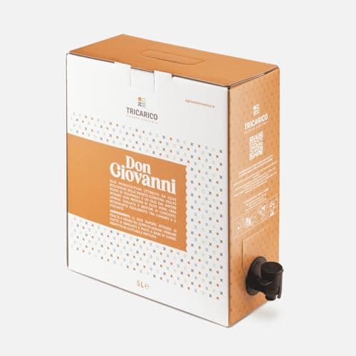 Don Giovanni Bio – Olio extravergine di oliva biologico 5L Bag-in-Box | 100% Italiano, Monocultivar Coratina, Fruttato Intenso, Estratto a Freddo