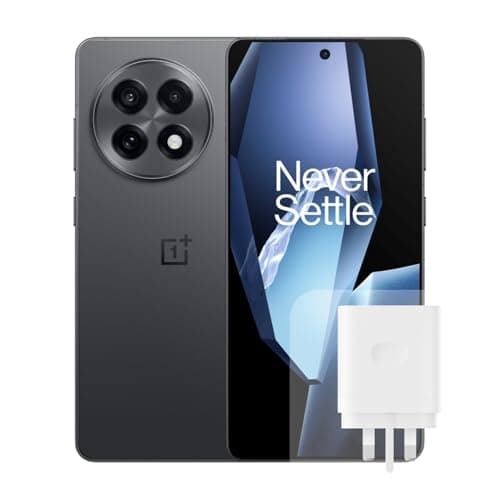 OnePlus 13R Smartphone 12 GB RAM + 256 GB ROM, Snapdragon 8 Gen 3, 6.78" 120Hz Display, 50MP Dual Camera + OIS, 6000 mAh Battery, with 80W SUPERVOOC Charge, Nebula Noir