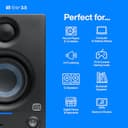 PreSonus Eris 3.5 Gen 2, Altoparlanti Attivi da Scrivania 3.5" per Multimedia, Gaming, Produzione Musicale di Qualità Studio, Potenza 50 W, Nero - 3
