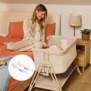 lionelo LUNA lettino portatile con materasso, co-sleeping, da neonato a 9kg, altezza e inclinazione regolabili, 4 ruote con blocco, fissaggio al letto dei genitori, arioso lettino da affiancare - 11