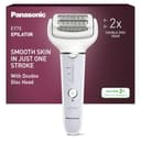 Panasonic ES-EY70 Nass/Trockenepilierer Damen, Dual Disc mit 60 Pinzetten, 90° schwenkbarer Kopf, 3 Geschwindigkeiten & LED-Licht, 30 Min. Betrieb, kabellos, Haarentferner, Fußpflegekopf. - 1