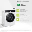 Samsung Lavatrice Bespoke AI WW11DB7B94GE/U3, Libera installazione, 11 Kg, Wifi, Ecodosatore, AI Energy Mode, Carica Frontale, Corpo: Bianco, Oblò e Pannello: Nero, 60l x 85h x 60p cm - 2
