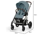 CYBEX Gold Balios S Lux Passeggino, Posizione Reclinabile Ergonomica, Sistema di Cintura con Una Sola Mano, Dalla Nascita Fino a 22 Kg (Circa 4 Anni), Stormy Blue - 13
