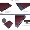 Schutzhülle für Lenovo Thinkpad X1 Carbon Gen9 Gen10 Gen11 [nicht für Gen12] Laptop und Lenovo ThinkPad X1 Yoga Gen6 Gen7 Gen8, PU-Leder, teilbare Schutzhülle, Zubehör, Weinrot - 6
