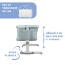 Chicco Next2Me Dream Baby Cot for Newborns, Co-sleeping Cot, Side Bed, with Mattress, Foldable, Height Adjustable, 4 Wheels and Travel Bag, 0-6 Months, 9 kg, Light Blue - 5