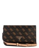 GUESS Damen Noelle Ii Crossbody Flap Organizer Umhängetasche, Braunes Logo - 1